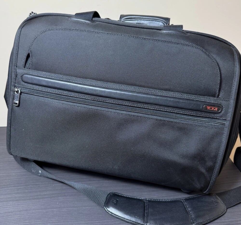Tumi Alpha 22121D4 Ballistic Nylon Expandable Laptop Briefcase Carry On Bag